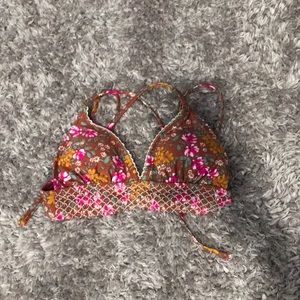 Floral bathing suit top